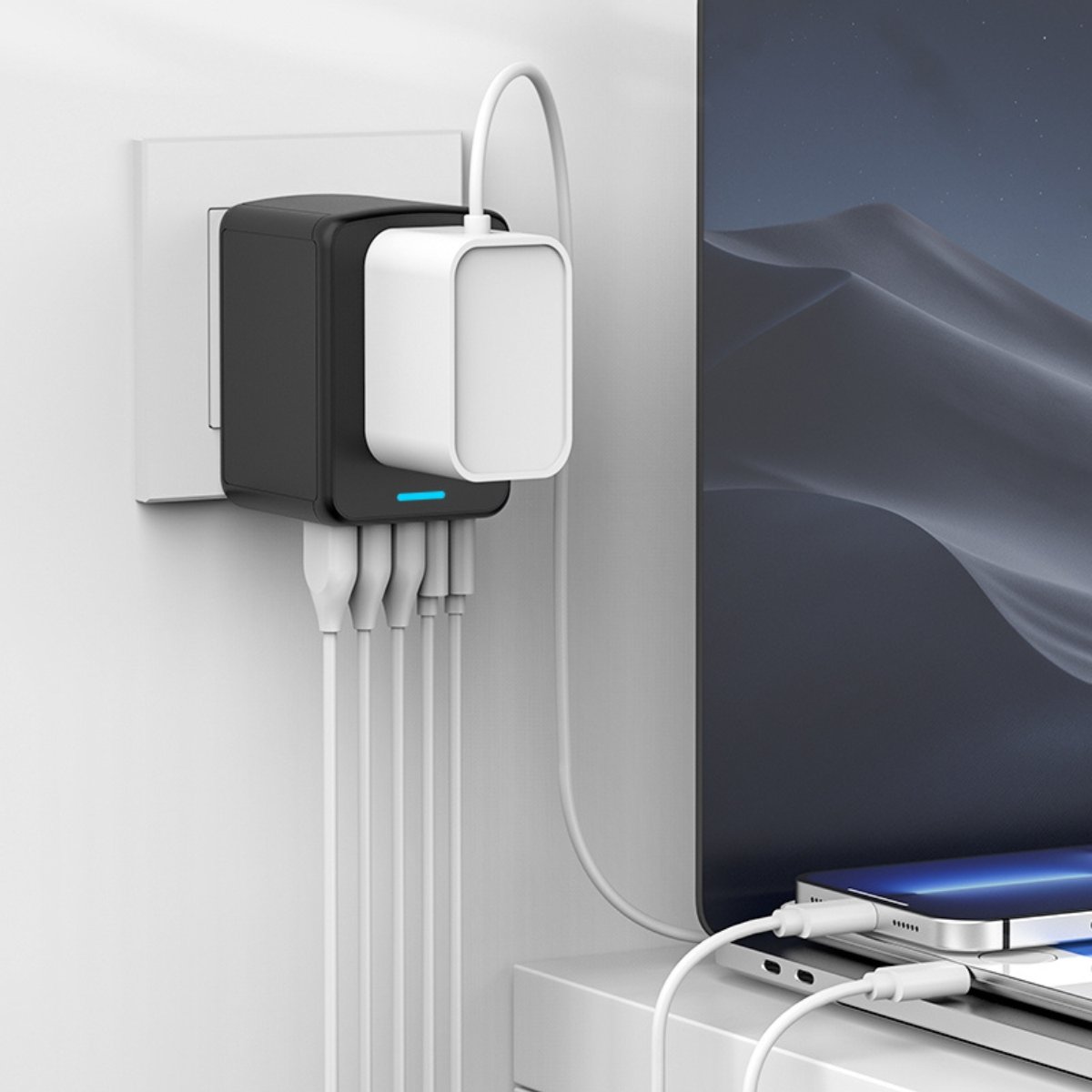 Sạc 6 thiết bị cùng lúc
